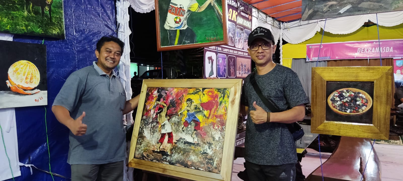 Lukisan Beripat Beregong Siswi SMAN 1 Manggar Bikin Takjub Pengunjung Festival Timor De Belitong
