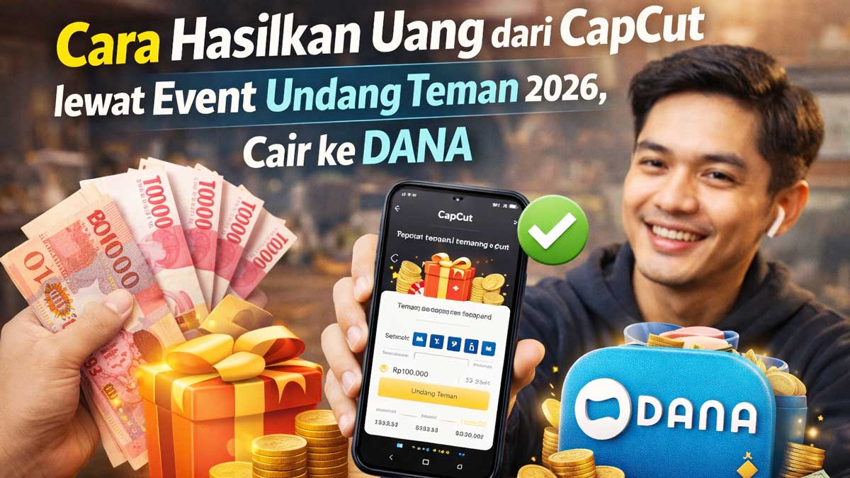 Cara Hasilkan Uang dari CapCut lewat Event Undang Teman 2026, Cair ke DANA