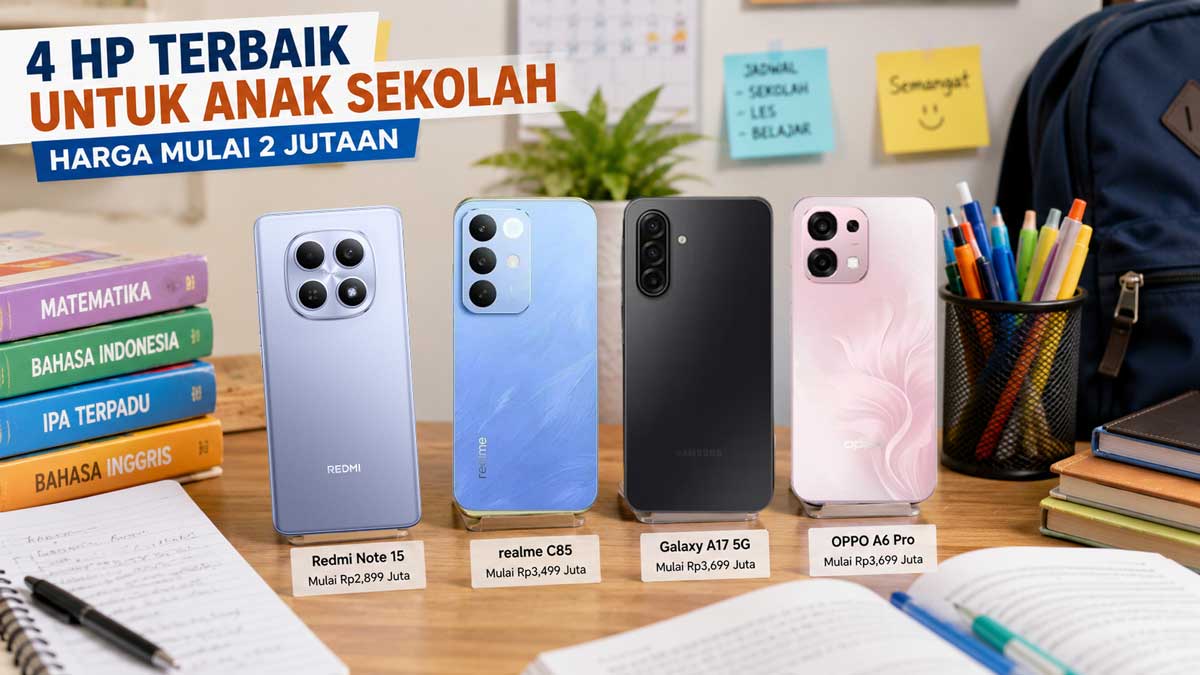 Rekomendasi 4 HP Buat Anak Sekolah Terbaik 2026, Mulai 2 Jutaan dan Baterai Jumbo