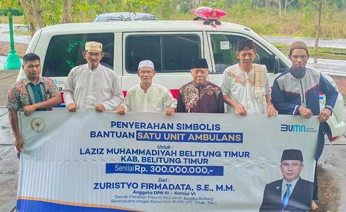 Lazismu Belitung Timur (Beltim) Terima Bantuan Ambulans