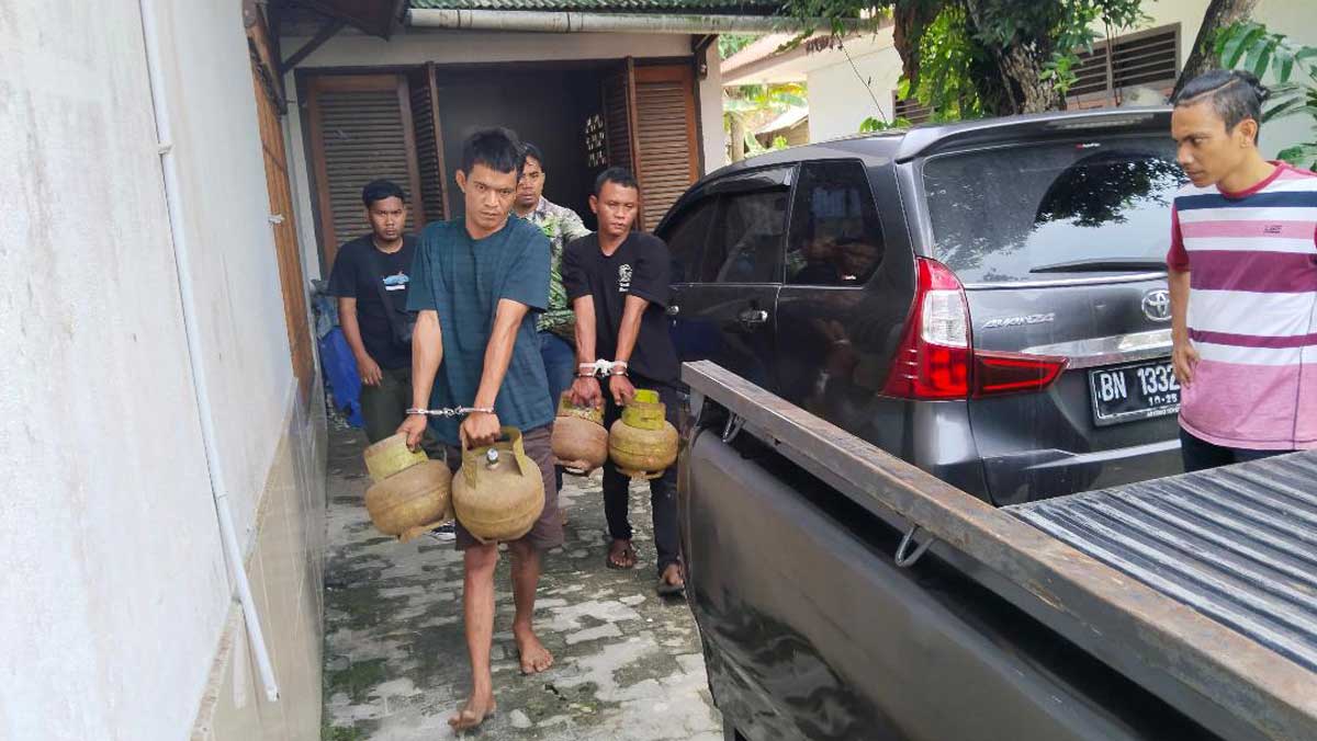 Satreskrim Polres Belitung Ringkus 4 Pencuri LPG 3 Kg, Di antaranya Warga Lampung