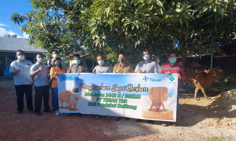 Pulau Belitung Terima 26 Ekor Hewan Kurban dari PT Timah Tbk