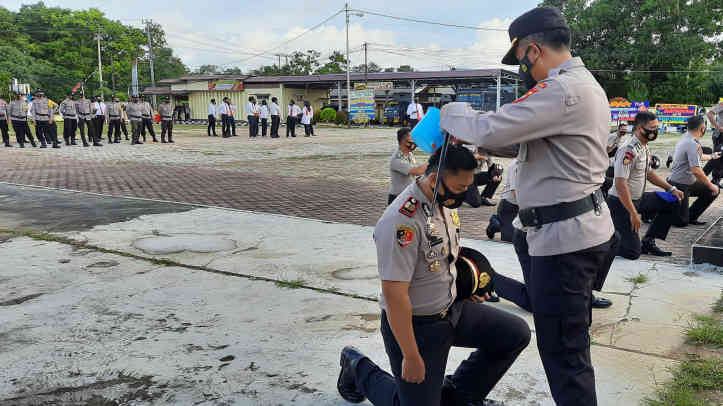 Kapolsek Gantung Naik Pangkat Bersama 17 Personil Lainnya