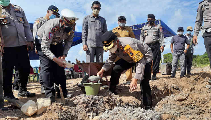 Polres Beltim Bangun Pos Polisi di Simpang Renggiang