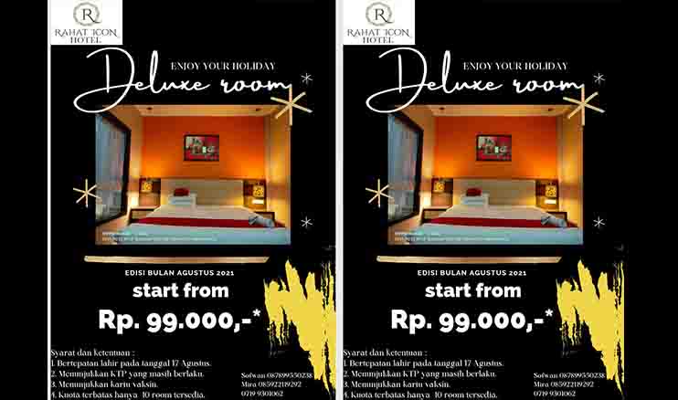 Promo Hari Kemerdekaan, Menginap di Rahat Icon Hotel Mulai Rp 99.000