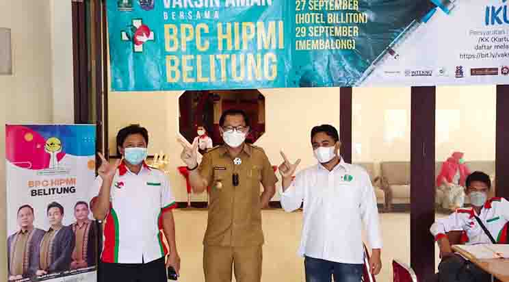 HIPMI Belitung Vaksinasi Gratis, Sediakan Vocher Hotel