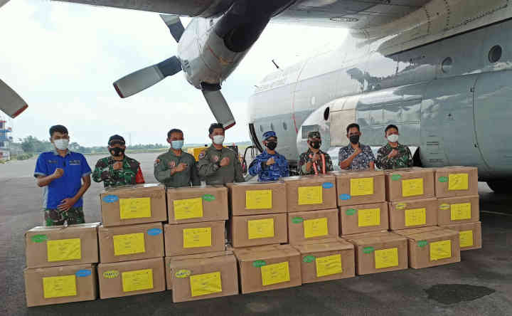 4000 Paket Bantuan Obat-obatan dari Panglima TNI Tiba di Belitung