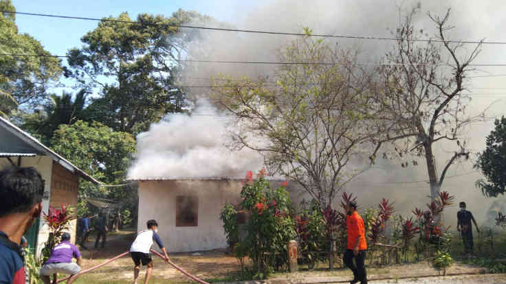 Ledakan Kompor Minyak Hanguskan Rumah Warga Kecamatan Manggar