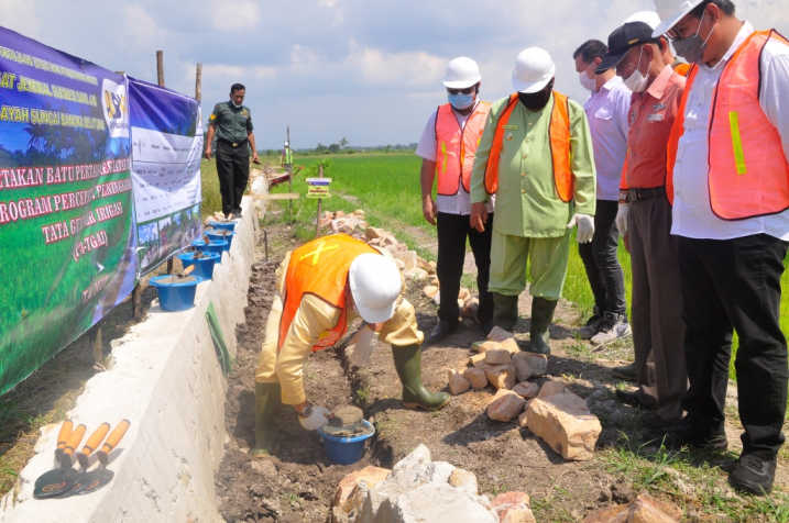 Program P3-TGAI di Persawahan Danau Nujau Dimulai, Swakelola Petani