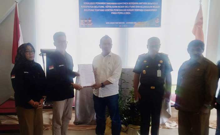 Antisipasi Pelanggaran Pemilu 2024, Bawaslu Belitung Bentuk Sentra Gakkumdu