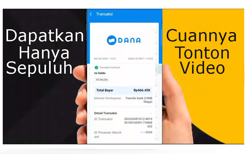 Tonton Video 10 Menit Dapat Rp600Ribu dari Aplikasi Penghasil Saldo Dana Gratis