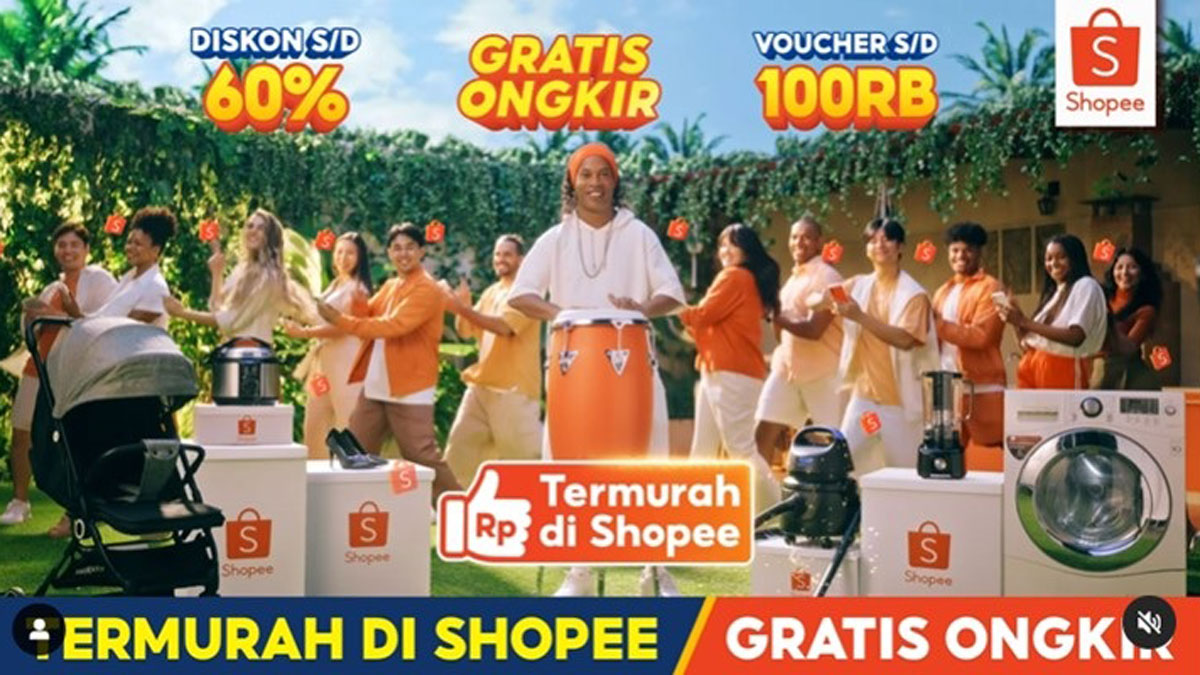 Sang Legenda Ronaldinho Muncul di Iklan Shopee, Selebrasi Samba Bikin Heboh Netizen!