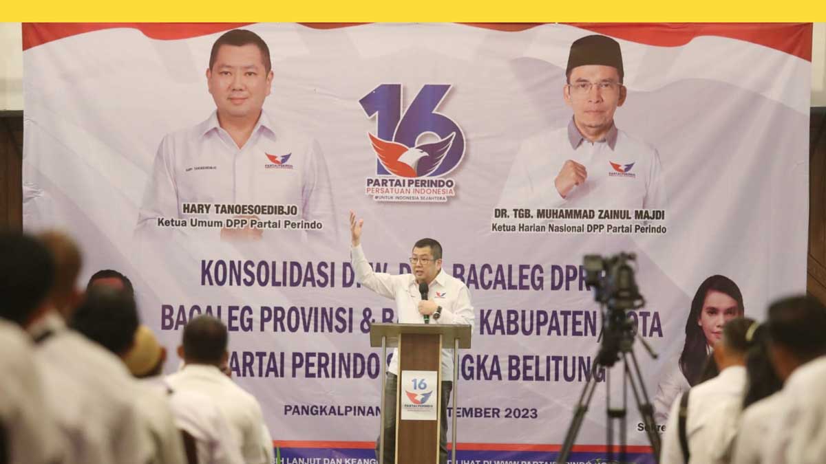 HT Pimpin Konsolidasi Partai Perindo di Babel, Tekankan Pentingnya Strategi Pemenangan Pemilu 2024