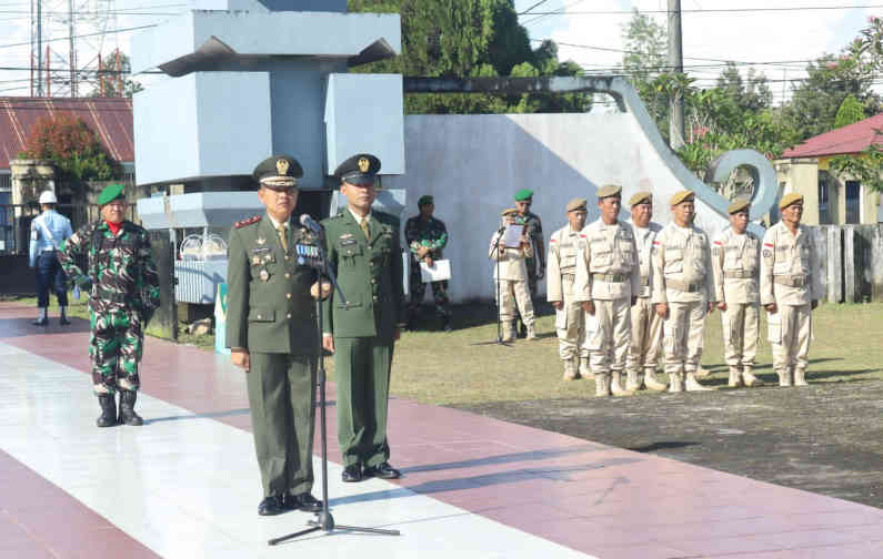 Peringatan HUT ke-77, Jajaran TNI di Belitung Gelar Upacara Ziarah Nasional