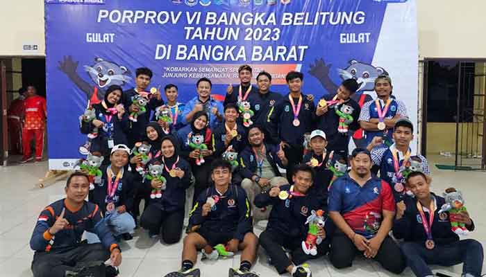 Tim Gulat Belitung Juara Umum Porprov   Babel 2023, Semua Atlet Sumbang Medali