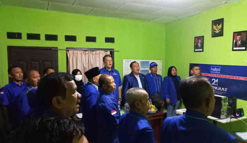 Ketua DPD Demokrat Babel Konsolidasi ke DPC Demokrat Belitung, Target 3 Kursi DPRD Pemilu 2024
