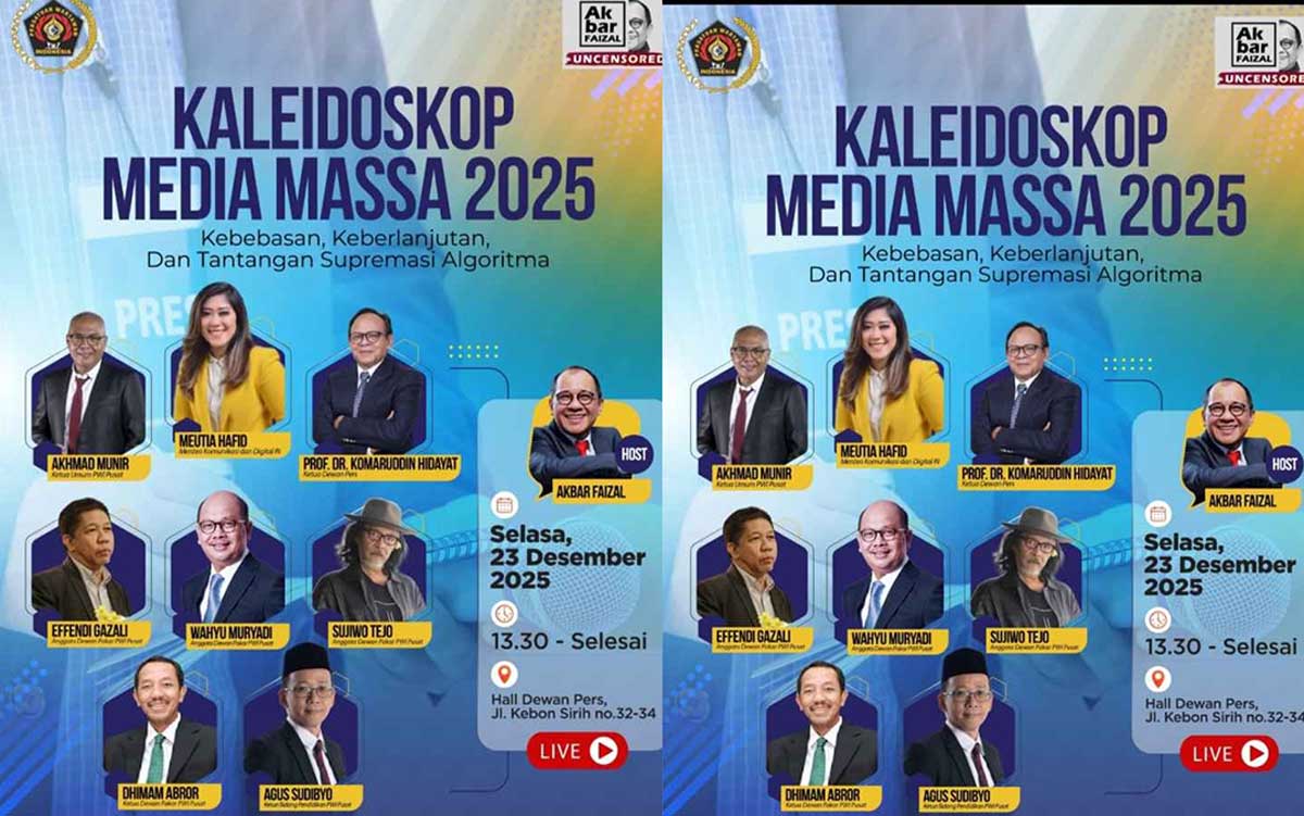 PWI Diskusi Kaleidoskop Media Massa 2025, Bahas Tantangan Jurnalisme di Era Algoritma & AI