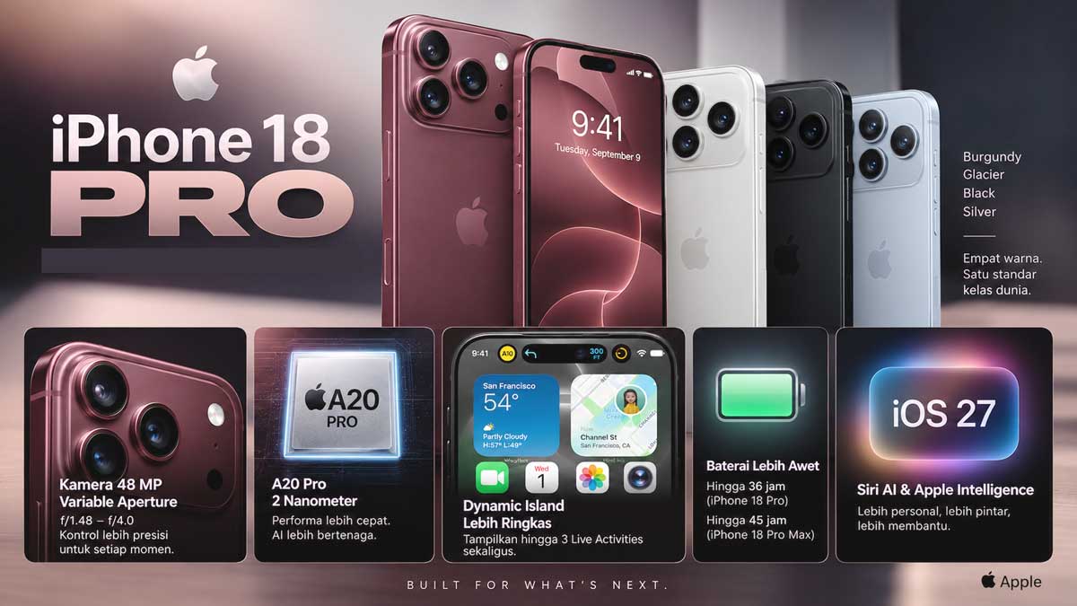 iPhone 18 Pro & Pro Max Meluncur: Harga Mulai Rp19 Jutaan, Kapan Masuk Indonesia?