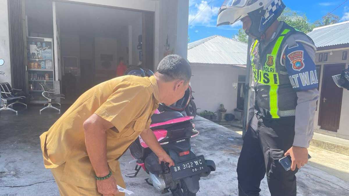 Razia Plat Nomor Tak Standar di Belitung, Satlantas Langsung Tindak Pengendara