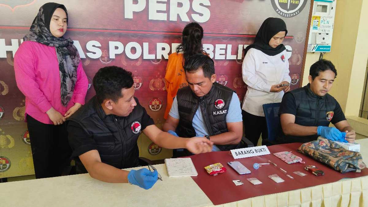 Satres Narkoba Polres Belitung Tangkap Janda Muda Anak 1 Pengedar Sabu, Sang Pacar Nego dengan Polisi