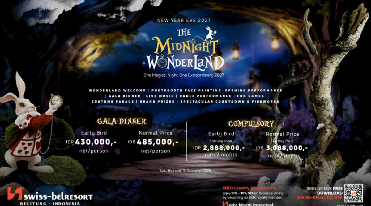 Sambut Tahun Baru 2027, Swiss-Belresort Belitung Hadirkan The Midnight Wonderland