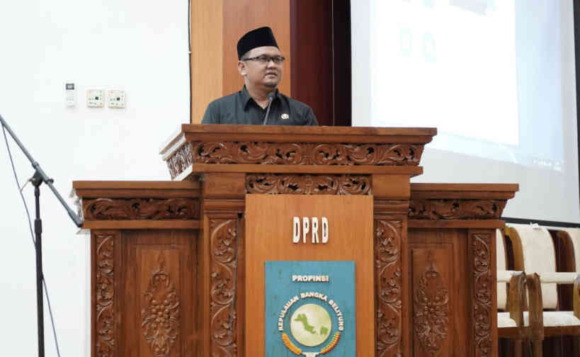Ketua Fraksi Gerindra DPRD Babel Sampaikan Pendapat Akhir Terhadap Raperda Perubahan APBD 2022