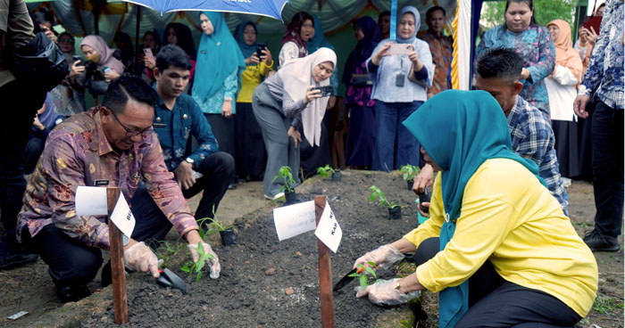 Bupati Belitung Timur Kick-Off Penanaman Komoditas Pertanian, Bagikan 2.500 Bibit Cabai