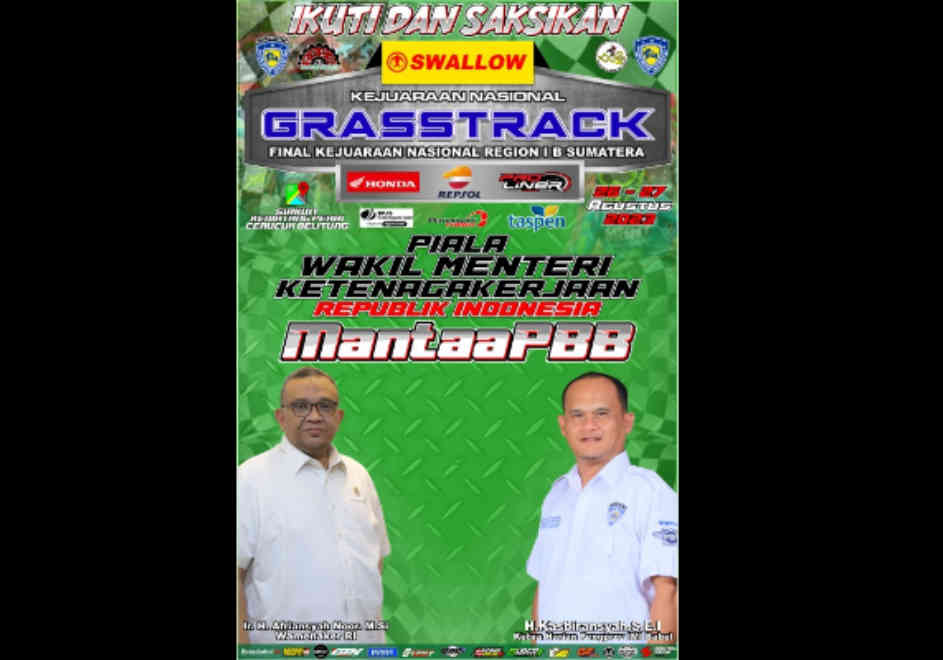 Kejurnas Grasstrack Region 1B Sumatera Piala Wamenaker RI Siap Dihelat di Belitung, Catat Tanggalnya!