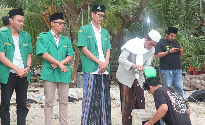 Puluhan Pemuda Belitung Dibaiat Jadi anggota GP Ansor dan Banser, Siap Menjaga NKRI 