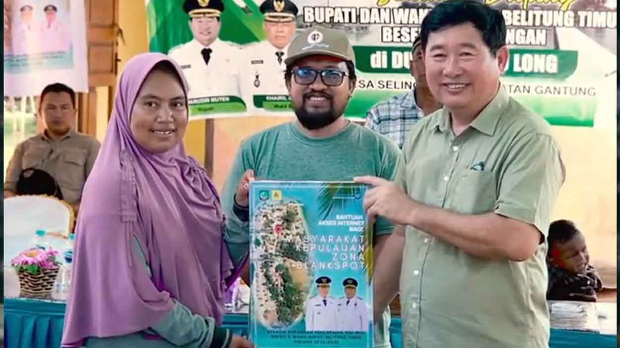 Belitung Timur Tuntaskan Blank Spot Internet Lewat Satelit dan Program AI-SATRIA 1
