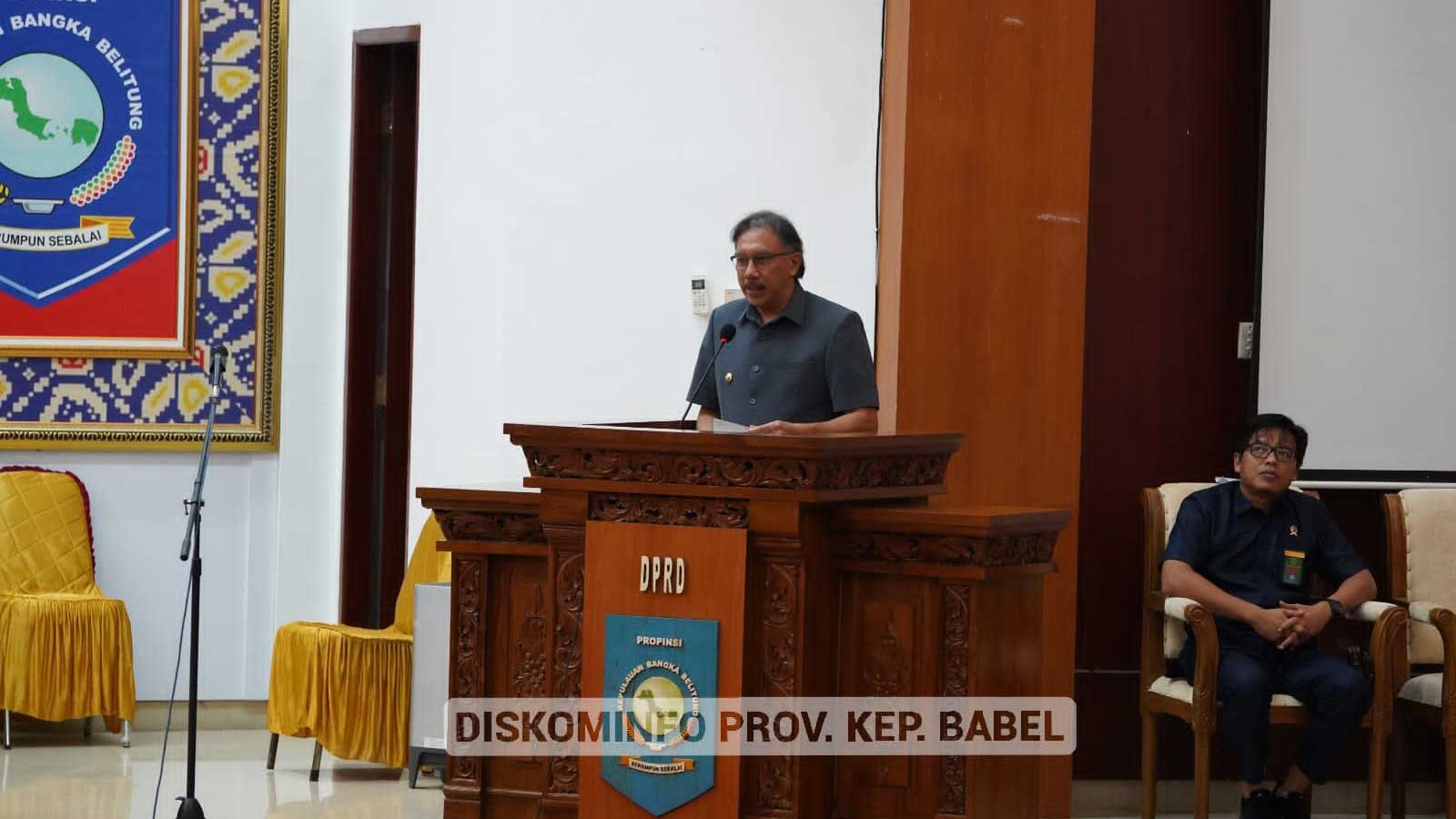 Pj Gubernur Ridwan Djamaluddin  Terima Rekomendasi Pansus DPRD Babel