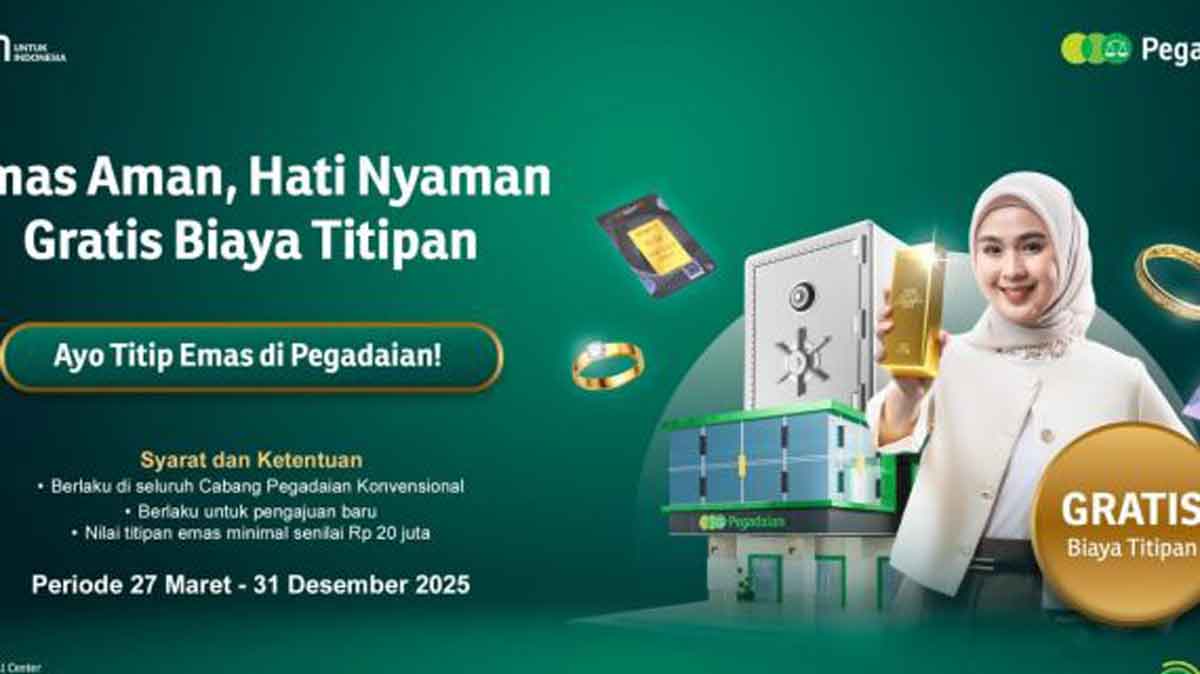 Promo Pegadaian 2025: Titip Emas Gratis Biaya Setahun, Begini Cara Daftarnya