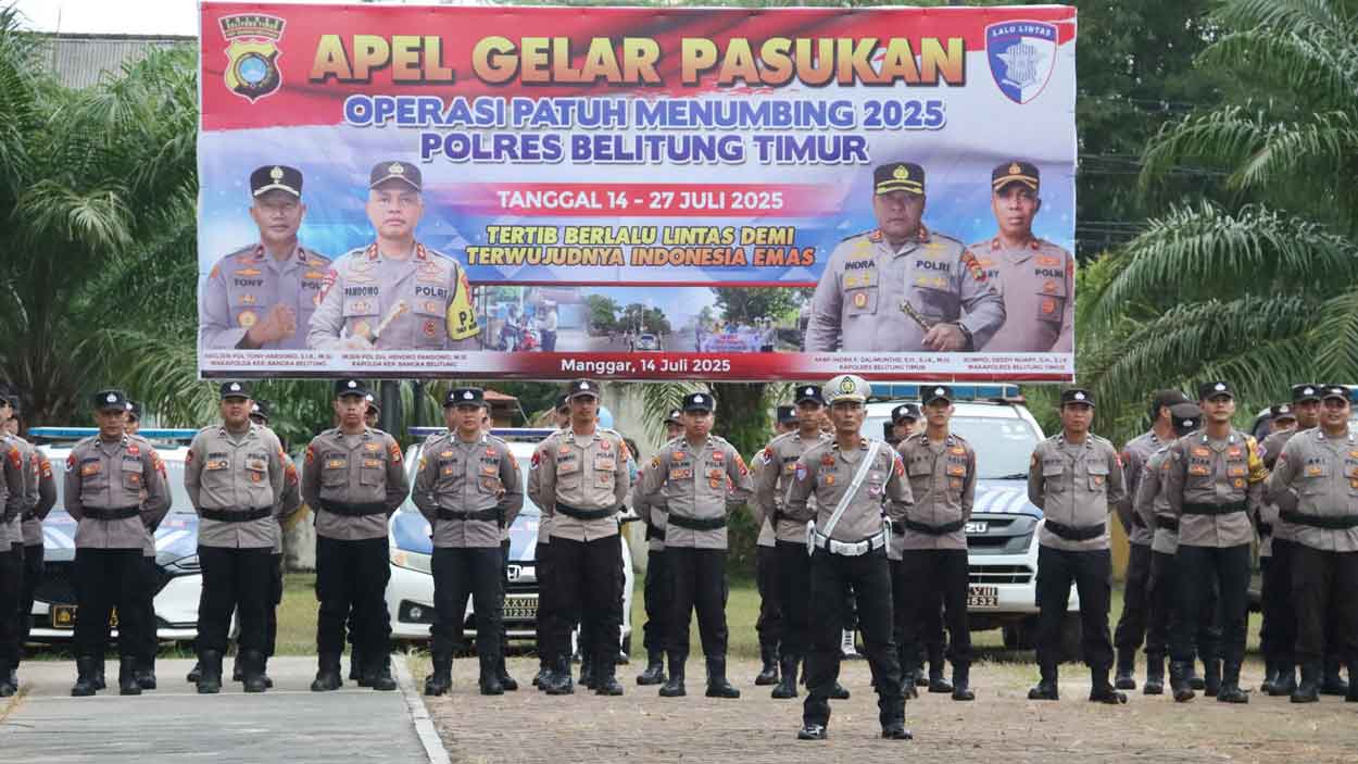 Polres Beltim Gelar Operasi Patuh Menumbing 2025, Ini 7 Pelanggaran yang Jadi Sasaran