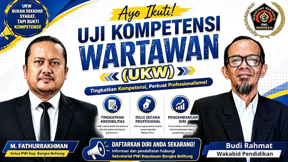 UKW PWI Babel Angkatan XII Dibuka, Pendaftaran Dimulai 18 Agustus 2026