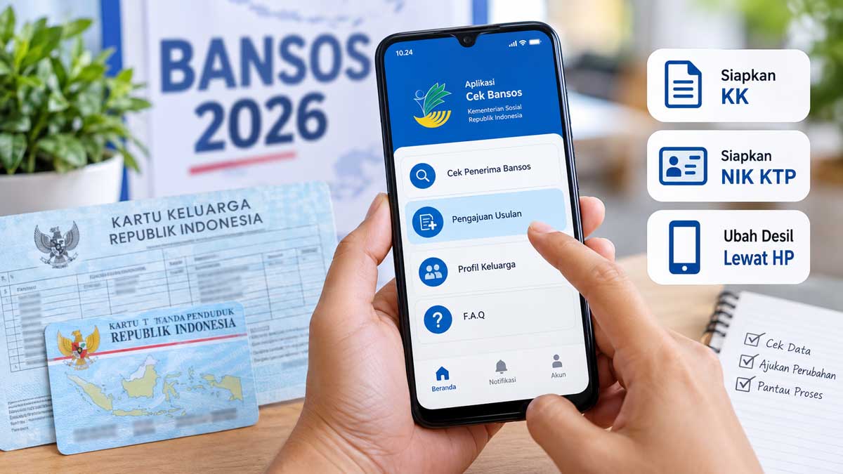 Cara Ubah Desil DTSEN 2026 Lewat HP, Siapkan KK dan NIK KTP
