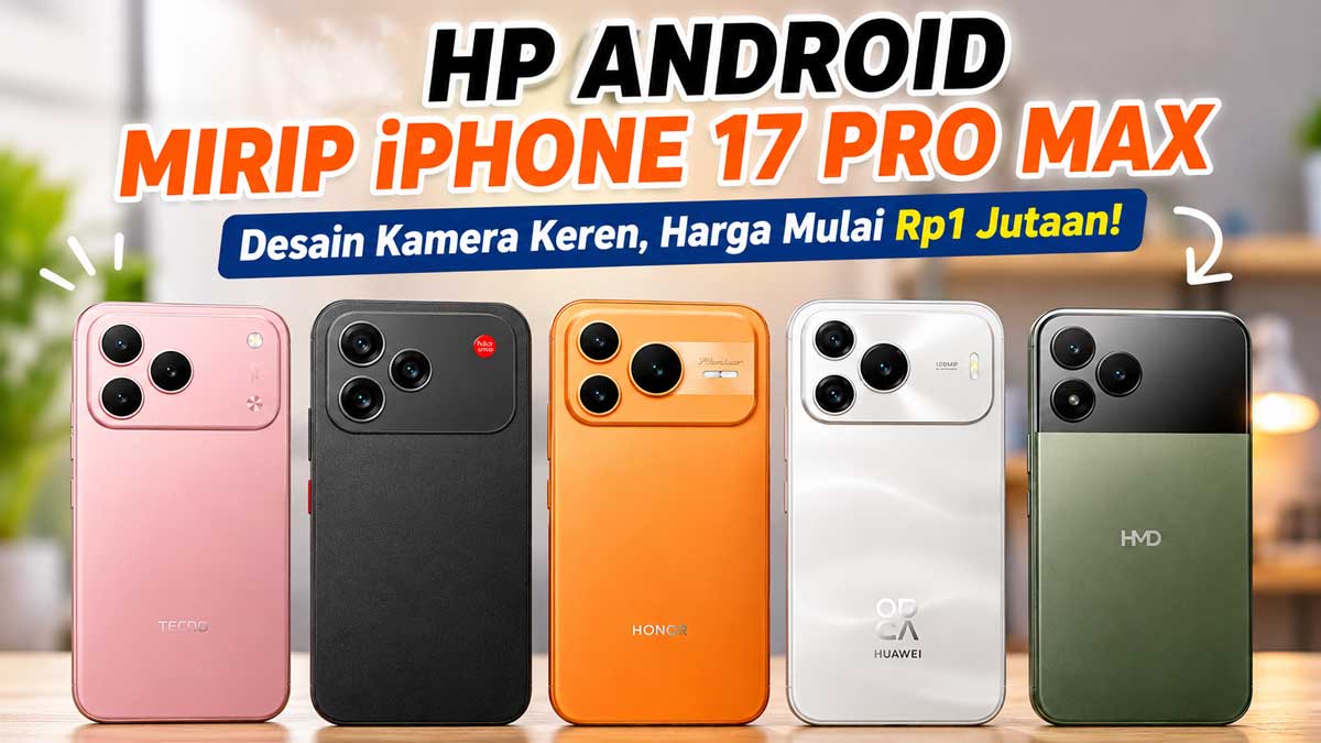 12 HP Android Mirip iPhone 17 Pro Max, Desain Kamera Kece Mulai 1 Jutaan
