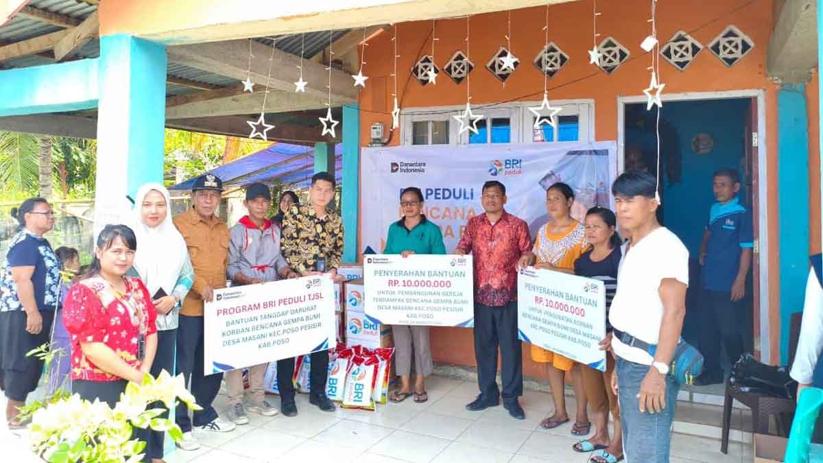 BRI Peduli Salurkan Bantuan Tanggap Bencana Gempa Poso, Wujud Ketulusan dan TJSL