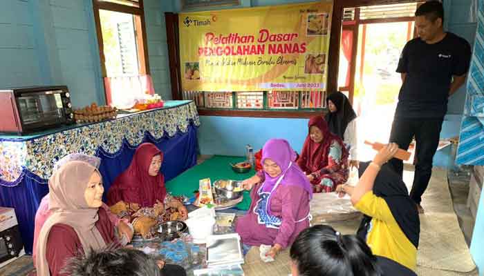 PT Timah Tbk Bantu Kelompok 2Y Desa Badau Kembangkan Produk Olahan Nanas