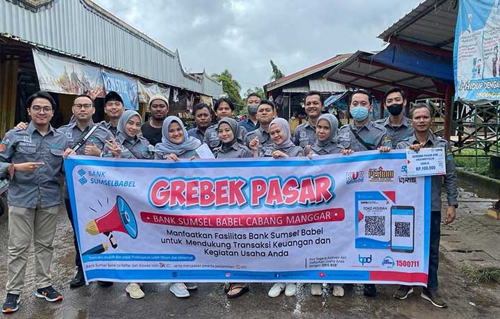 Bank SumselBabel Cabang Manggar Grebek Pasar, Tawarkan Produk Unggulan