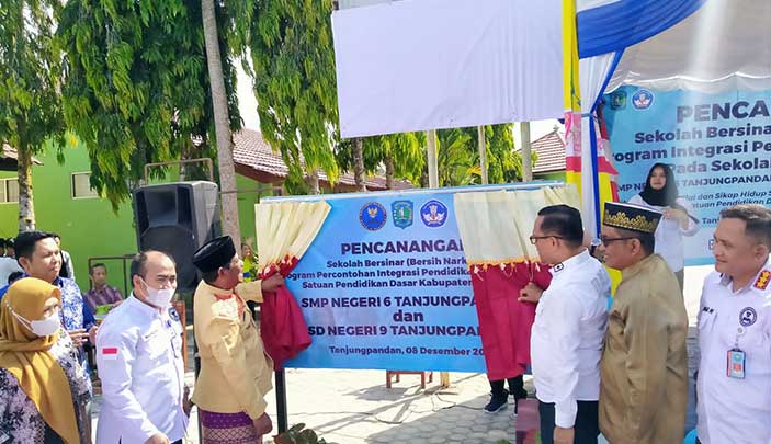 BNNK Belitung Canangkan 2 Sekolah Bersinar, Program Intergrasi Pendidikan Anti Narkoba