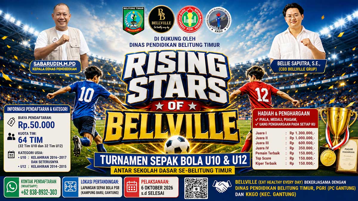 Turnamen U10-U12 Beltim 2026 Siap Digelar, Bellie Jaring Bibit Sepak Bola Muda
