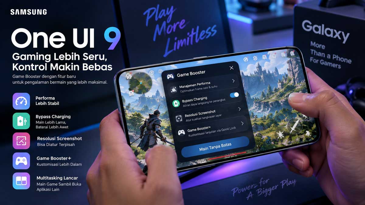 One UI 9 Bawa Fitur Gaming Baru, Game Booster Galaxy Kini Makin Fleksibel