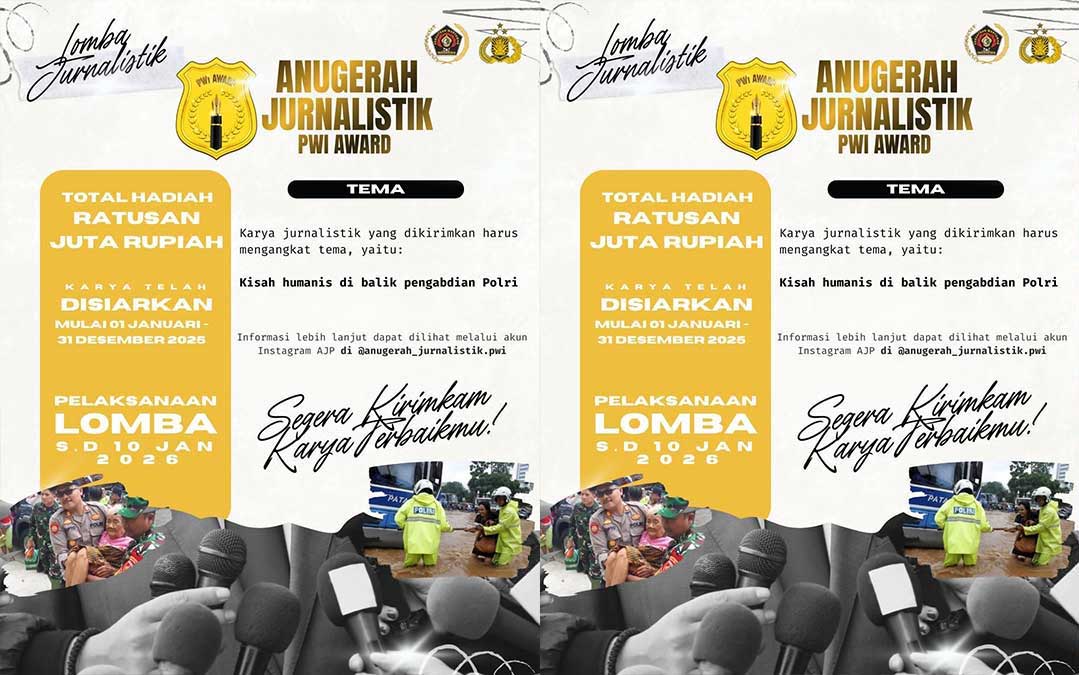 PWI Gelar AJP 2025 Berhadiah Rp300 Juta, Perkuat Peran Jurnalisme untuk Bencana Sumatera