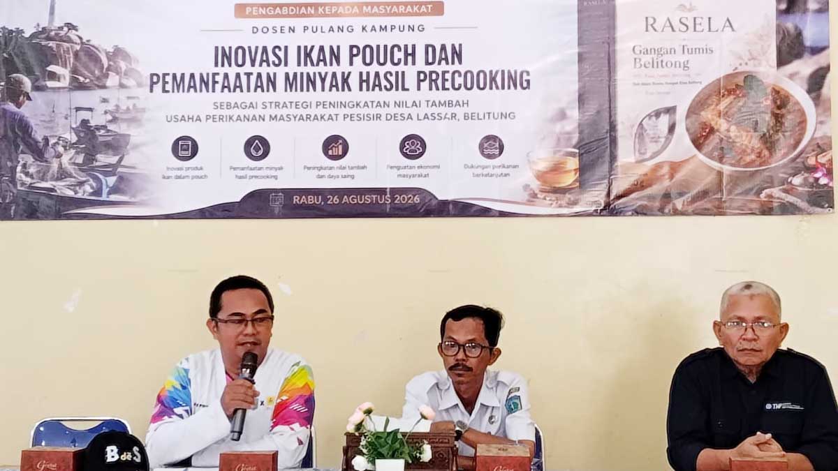 Gangan Tumis Dikemas Pouch, IPB University Dorong Produk Perikanan Lassar Naik Kelas