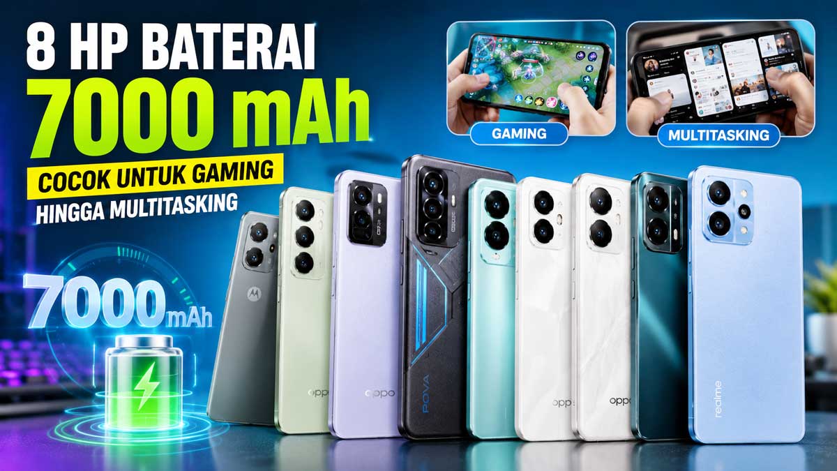 8 HP Baterai 7000 mAh 2026, Cocok untuk Gaming hingga Multitasking