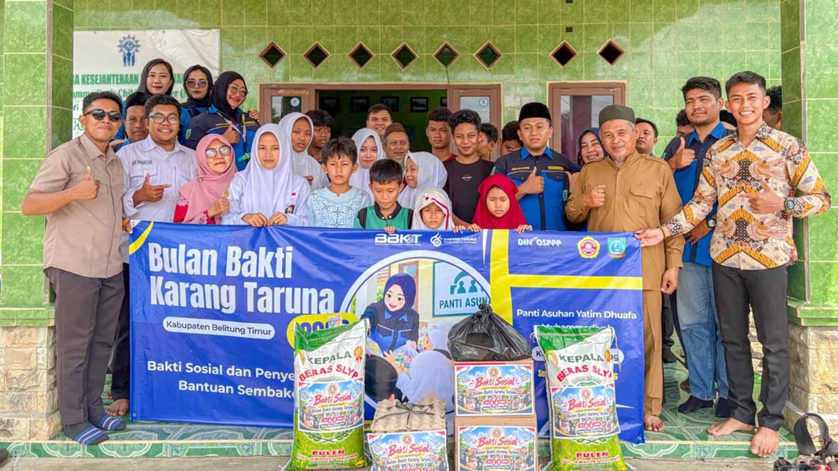 HUT ke-66, Karang Taruna Beltim Pilih Aksi Sosial dan Bagi Sembako