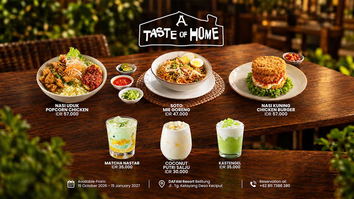 A Taste of Home Dafam Resort Belitung, Menu Lokal dan Camilan Manis Mulai Rp30 Ribu