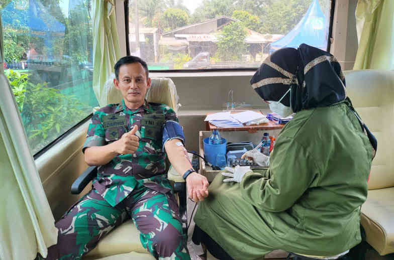 Danrem 045/Gaya Donor Darah di Belitung Timur, Peringati HUT ke-77 Kodam II/Sriwijaya