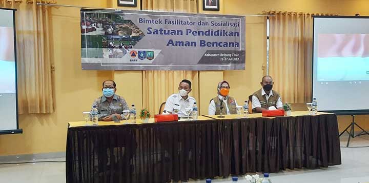 Pencegahan dan Mitigasi Bencana, BNPB Beri Bimtek SPAB Bagi Fasilitator di Beltim