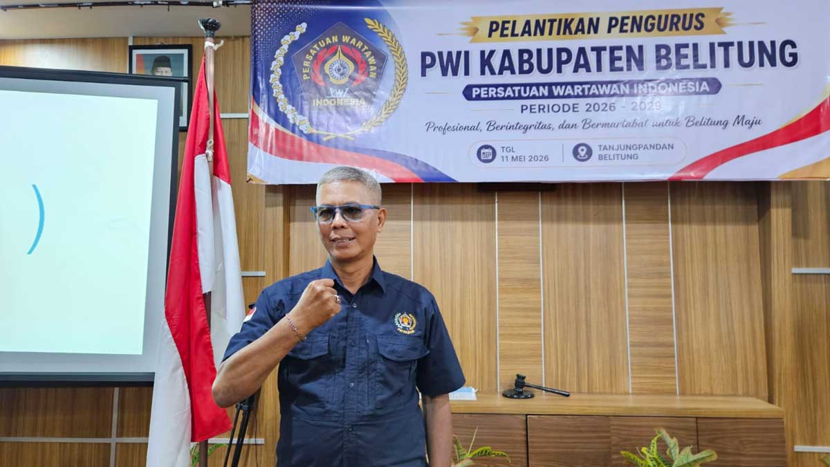 Ketua PWI Belitung 2026–2029 Resmi Dijabat Ali Hasmara, Kepemimpinan Baru Dimulai